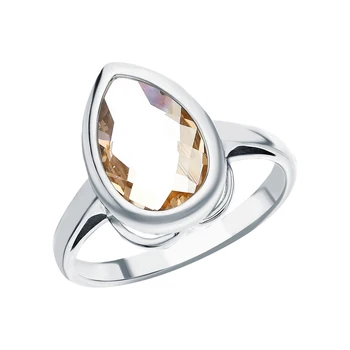 

Silver ring with morganites sunlight sample 925