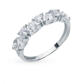 

Silver ring with cubic zirconia sunlight sample 925
