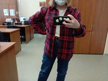 Plaid Shirts Blouses Oversized Women Top Long-Sleeve Blusas Loose Casual Cotton Ladies