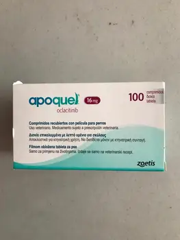 

APOQUEL 16 MGR. ZOETIS 100 tablets treatment itching DERMATITIS ATOPICA park dogs APOQUEL 16 MGR