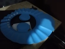 Los niños Cap impermeable del bebé seguro baño visera ajustable accesorios del Visor para baño proteger los ojos orejas traje de PVC 0-6 niños.