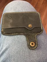 Tarjetero de cuero de negocios para hombre, billetera delgada con bloqueo, monedero, tarjetero