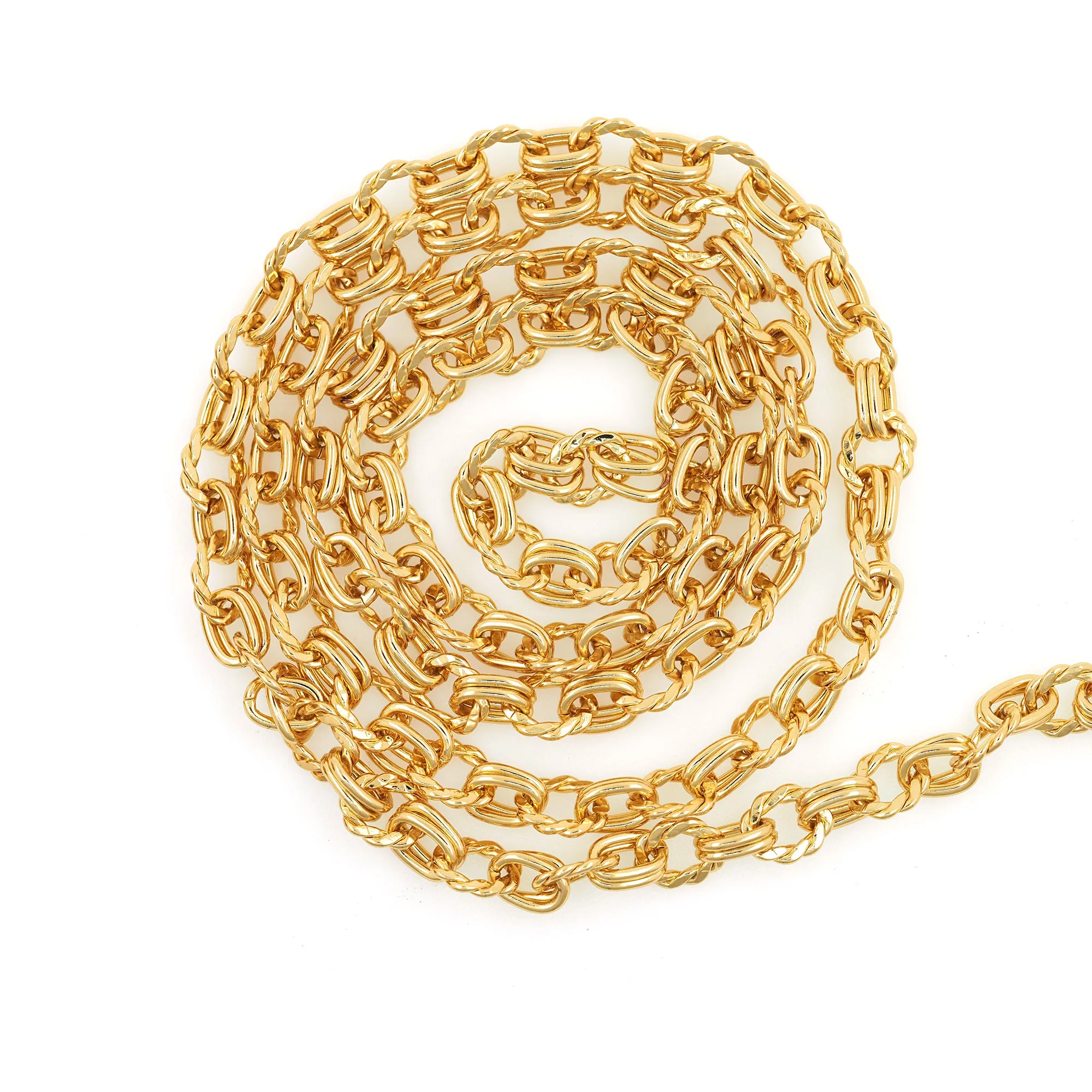 Gold Helix Twist Twist Chain Flat Wire Chic Chain Suitable for DIY Jewelry Making Supplies Wholesale Bulk Bulk