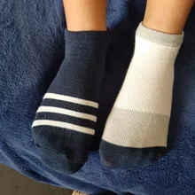 Calcetines deportivos unisex, de algodón a rayas, transpirables, Dla dzieci, 10 uds./5 pares