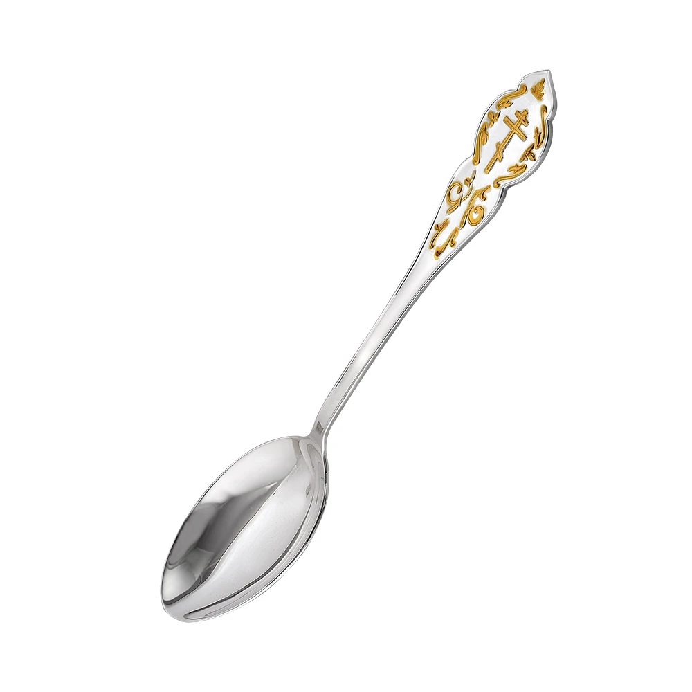 Spoon the "baptism" 925 silver plating выборочное gold plating, no