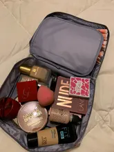 FUDEAM-bolsa de viaje multifunción de poliéster para mujer, organizador de artículos de tocador, bolsa de cosméticos portátil, estuche de maquillaje