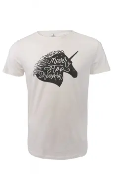 

Angemiel Wear Never Stop Dreamin Unicorn Cotton White Men 'S T-Shirt