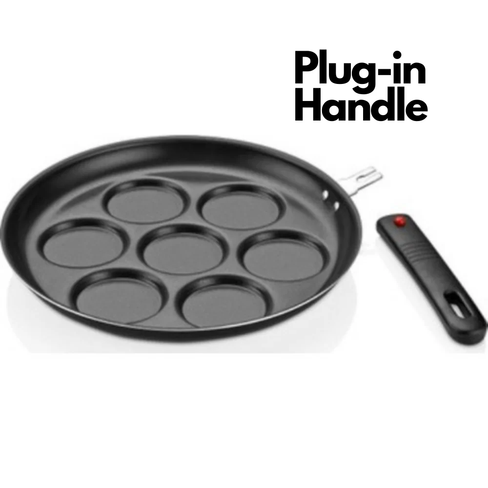 Pancake Crepe 28 cm Pan 5 Compartments Removable Handle Granite Practical Kitchen Baker Desert Presentation Delicious | Дом и сад