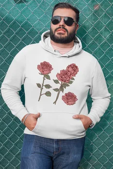 

Angemiel Wear Roses Men 'S White Men 'S Hooded Sweatshirt