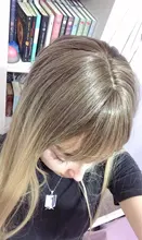 GEMMA-Peluca de cabello sintético para mujer, cabellera larga y lisa con flequillo, color negro, naranja, vino tinto, resistente al calor, Cosplay diario