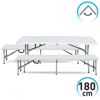 

Set folding table with 2 banks of 180cm white Catering GH91
