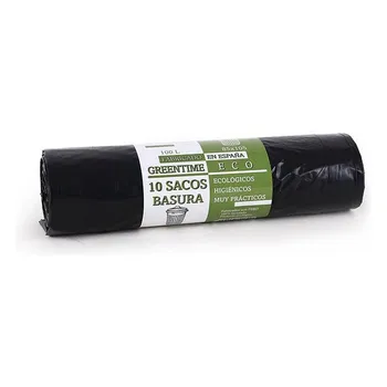 

Rubbish Bags Eco Green Time 100 L Black (10 Uds)