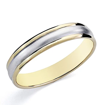

Alliance 18k gold Two Tone 4mm. [8067GR] -Customizable-RECORDING INCLUDED IN THE PRICE