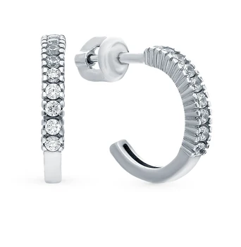

Silver earrings with cubic zirconia sunlight sample 925