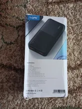 TOPK-Batería Externa de 20000mAh, Cargador rápido 3,0 + USB tipo C PD 3,0, Powerbank rápido de 18W para iPhone, Xiaomi Mi 9 8