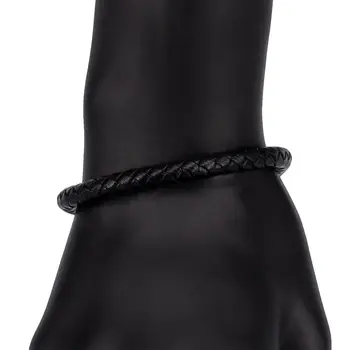 

Leather bracelet otokodesign 55466 (black, magnetic lock, genuine leather)