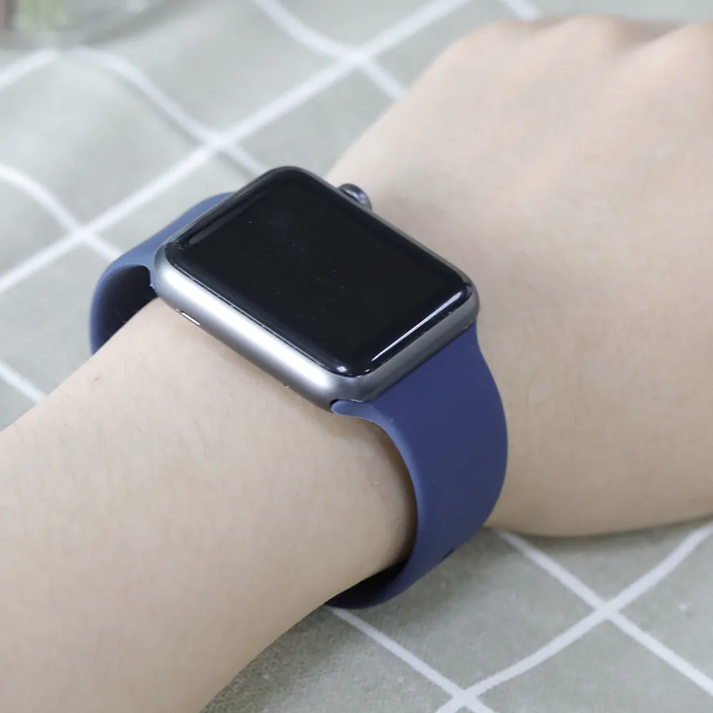 Силиконовый ремешок для apple watch band apple watch 5 4 3 band 44 мм/40 мм iwatch band 5 42 мм 38 мм correa браслет аксессуары для часов