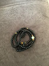 Pulsera de terapia magnética de obsidiana negra, piedra Natural, para pérdida de peso, Unisex, adelgazamiento, cuidado de la salud, 1 ud.