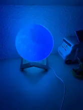 Moon-Lamp Globe Night-Light Bedroom 3d-Print Home-Decor Children Gift Creative Galaxy