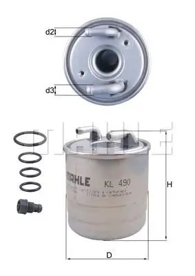 Фильтр топливный MB W204/W211 2.2CDi/2.5CDi 08 MAHLE KNECHT KL49