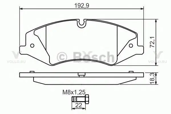 0986494408 bosch дисковые колодки передние