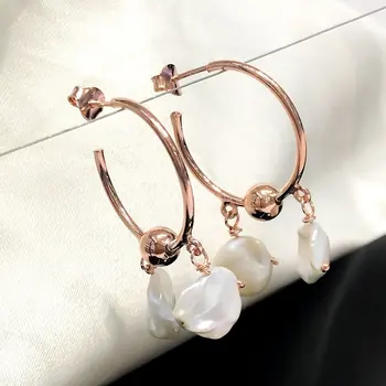

Baroque Pearls Rosegold Trend Silver Ring Earrings