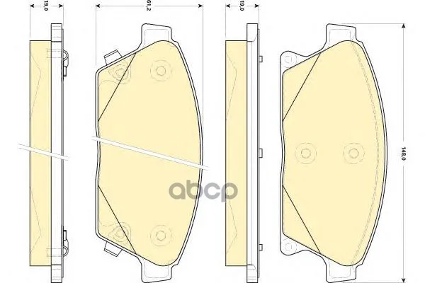 Колодки Тормозные Chevrolet Cruze/Opel Astra J 16" 10- Передние Girling 6118479 Girling арт. 6118479