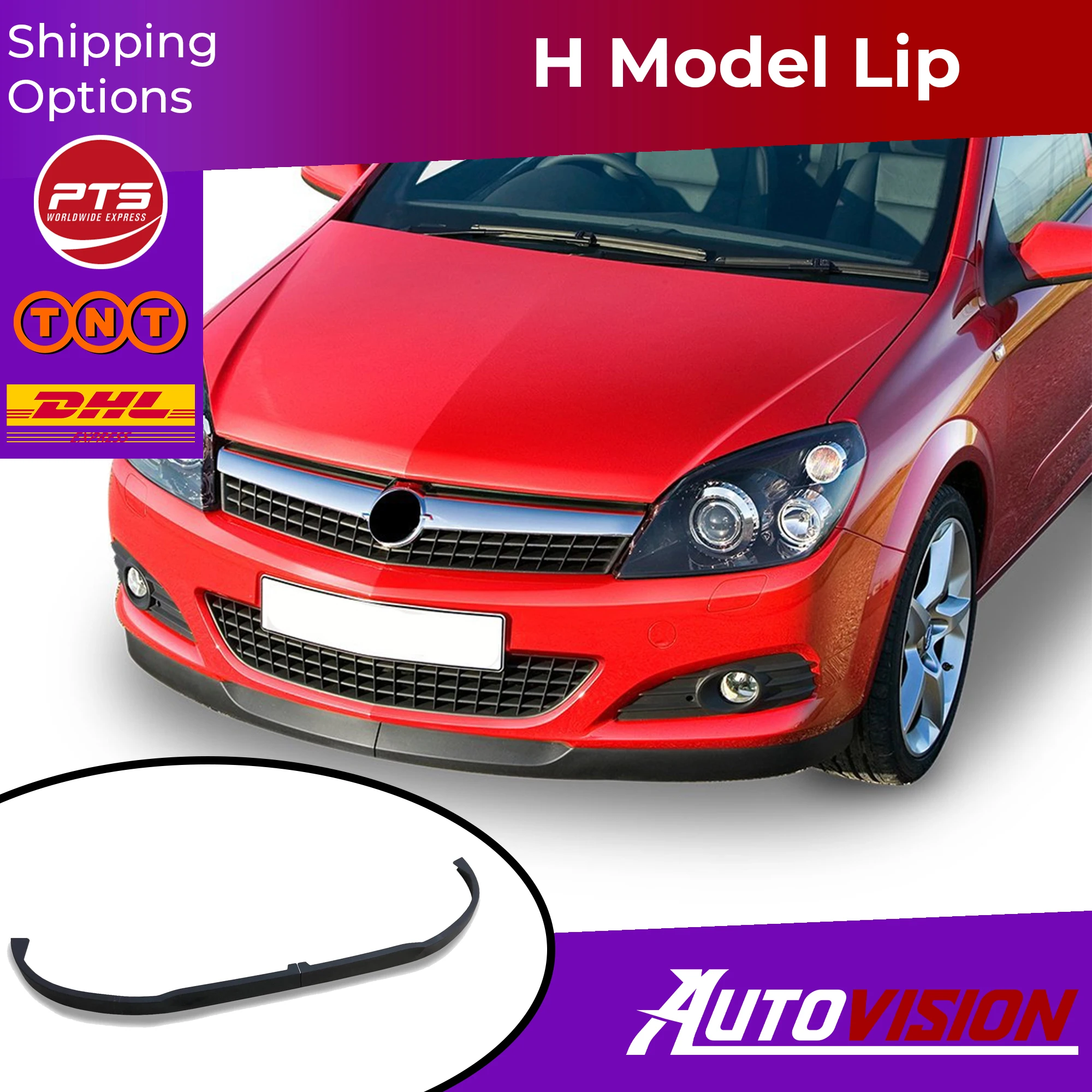 Для OPEL / VAUXHALL ASTRA H передний спойлер бампер для губ евро Универсальный 2 шт. обвес |