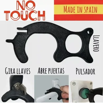 

No Touch, opens doors, opens doors doors, Button, keychain, black.