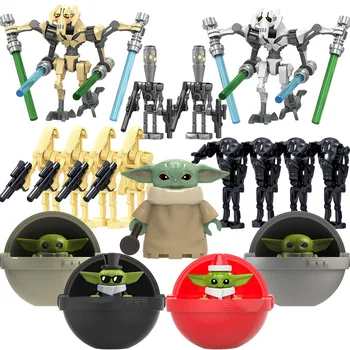 

Space Wars Mandalorian Baby General IG-88 Grievous Model Figure Building Blocks Toys For Kids