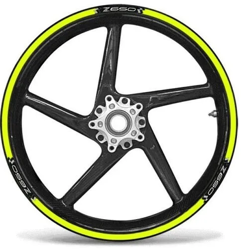 Клейкие полоски для совместимого набора 17 дисков мотоцикла KAWASAKI Z650 FLUO