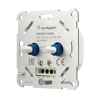 

027607 panel rotary ln-100-dual-te-nf (230V, 2x0. 5a) 1 pc Arlight