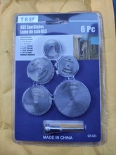 TASP-Juego de Mini hojas de sierra Circular, accesorios de herramientas rotativas de Disco de corte HSS para Dremel, Compatible con madera, plástico y aluminio, 6 uds.