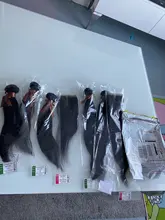 Mechones de pelo liso brasileño con cierre, cabello humano Remy de 30 pulgadas, Color Natural, 3 mechones