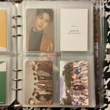 10 Uds PVC A5A6A7 de almacenamiento transparente tarjeta titular carpeta anillos Notebook 6 agujero bolsas documento postal Banco accesorios de planificador