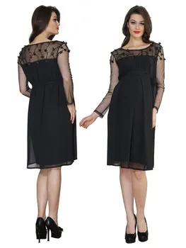 

Maternity Clothing Beading Embroidered Tulle Kombin Evening Dress