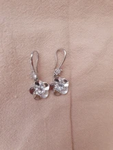 NEHZY-pendientes de plata de ley 925 para mujer, joyería de moda, circonio de cristal blanco rosa y azul, aretes largos con borla y gancho de flor