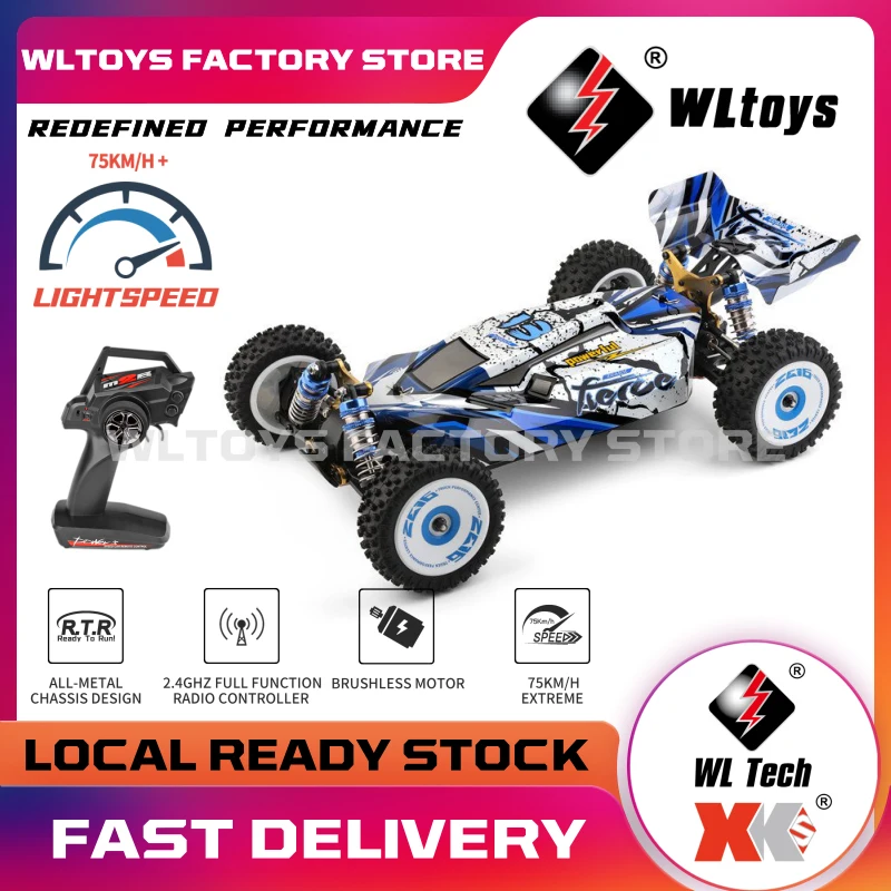 Гоночный автомобиль WLtoys 124017 124019 2 4G 75 км/ч полноприводный бесщеточный