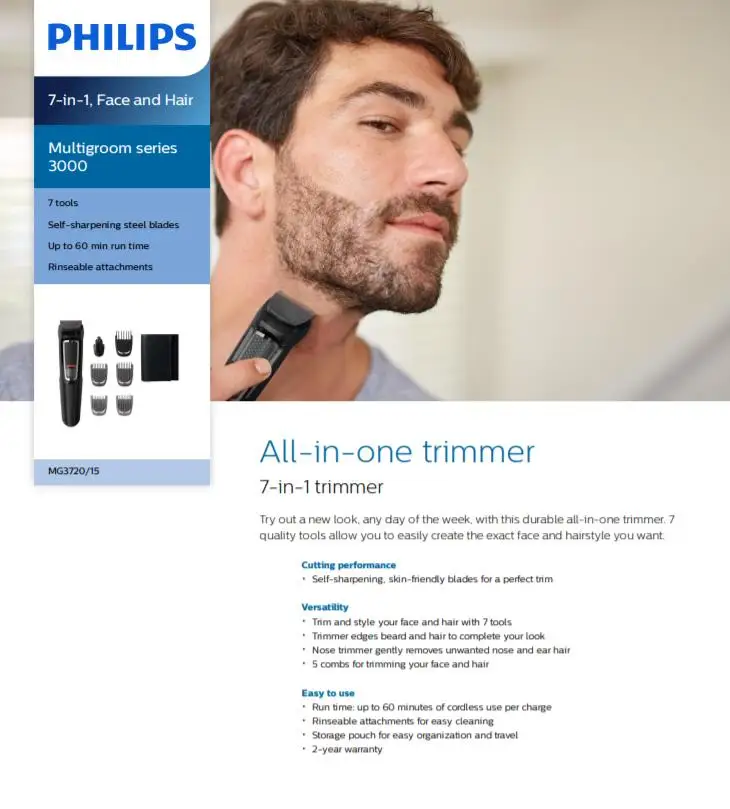 philips 7 in 1 beard and hair trimmer