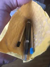 Mini Bolígrafo De metal de lujo con 2 recambios, bolígrafo portátil de 0,7mm con tinta azul y negra