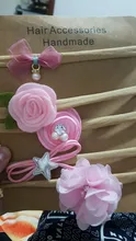 Nylon Headbands Hair-Ornaments-Set Bows-Flower Photography-Props Baby Children 5pcs/Lot