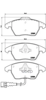 Колодки Тормозные Audi A3/Volkswagen G5/Passat 06/Touran 0306/Caddy 04 Пер. Brembo P85075 Brembo арт. P85075