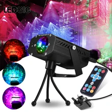 

LEDGLE LED DJ Light Water Wave Ripple Projector Disco Light AC100-240V Mini RGB Stage Party Bar lights dj disco Novelty Lighting