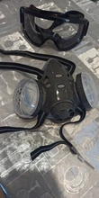2020 máscara respiratoria antipolvo con gafas de seguridad Dual filtros de la máscara facial a prueba de vientos para carpintero constructor pulido a prueba de polvo