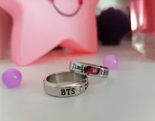 Anillo de acero inoxidable con circón incrustado para hombre, BTS-215 de Corea del Sur, accesorios sencillos de moda, joyería de banquete, regalos para vacaciones, 2020