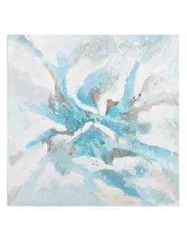 

PAINTING ABSTRACT BLUE WHITE CANVAS 100X2,80X100 CM