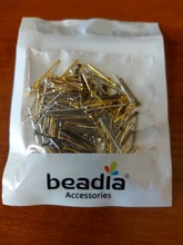 Alfileres de cabeza plana para fabricación de joyas, 20, 25, 30, 40, 50, 60, 70mm, oro/Cobre/rodio, suministros DIY, 200 unidades