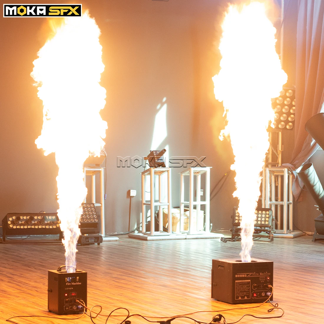 Two Head Stage Fire Machine Dualway Flame Machine Dj Effect Equipment