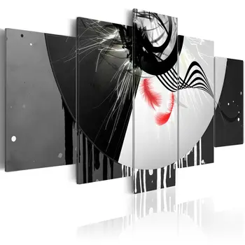 

Picture-metal with red accents-100x50 cm