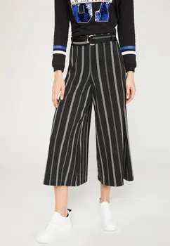 

DeFacto New Ladies Fashion Striped Loose Trousers For Women's Casual Pants High Waist Belt Comfort Pant Female -J8398AZ18AU